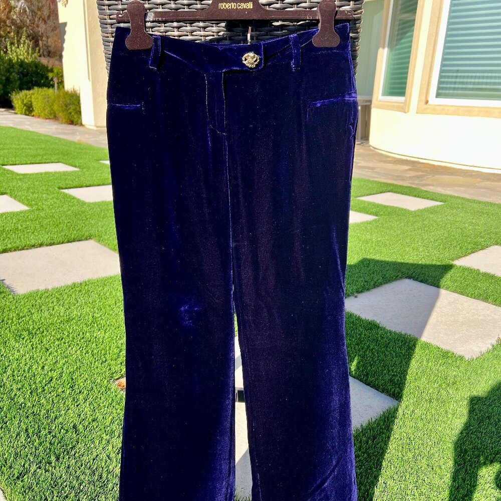 NWT!MSRP: $860 Roberto Cavalli Velvet Pants Women IT 38 or XSmall